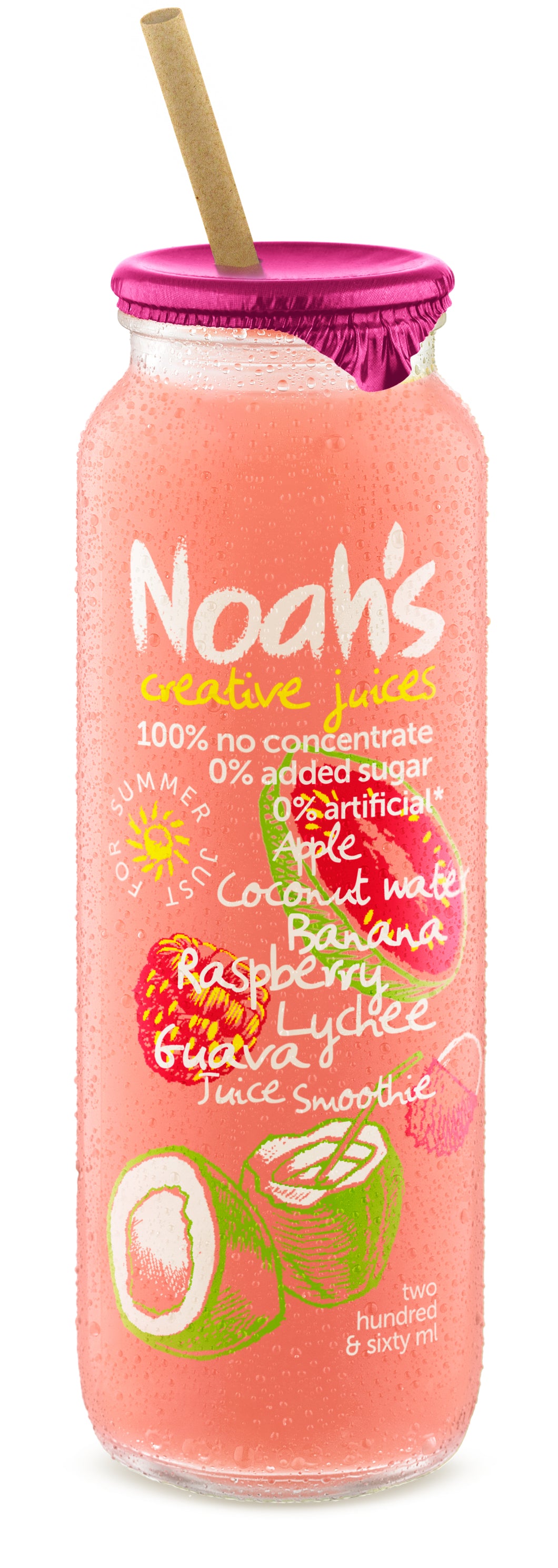 Noah's Raspberry Lychee Coconut Water Smoothie x 12 (now only $3.20 per bottle with 20% 'GET NOAHS' discount code at checkout)